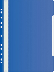 Папка-скоросшиватель Бюрократ PS-P20BLU A4 прозрач.верх.лист боков.перф. пластик синий 0.12/0.16