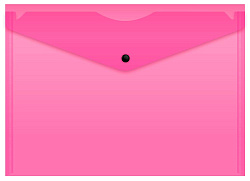 Конверт на кнопке Бюрократ Double Neon DNEPK803A4PINK A4 гориз. пластик 0.15мм розовый