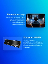 Накопитель SSD A-Data PCIe 4.0 x4 1TB SLEG-900-1TCS Legend 900 M.2 2280