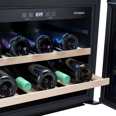 Винный шкаф Hyundai HBWC 0461 SCT 1-нокамерн. черный