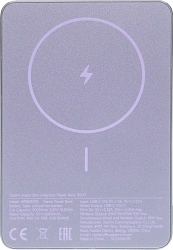 Мобильный аккумулятор Xiaomi Super Slim Magnetic 5000mAh QC3.0/PD3.0 22.5W 3A USB-C беспров.зар. фиолетовый (BHR08PNGL)