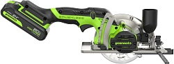 Циркулярная пила (дисковая) Greenworks G24MCS (ручная) D диска.:120мм (1501207CUA)