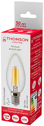 Лампа филам. Thomson Filament TH-B2071 11Вт цок.:E14 свеча 220B св.свеч.бел.теп. Candle (упак.:1шт)