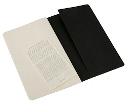 Блокнот Moleskine CAHIER JOURNAL QP318 Large 130х210мм обложка картон 80стр. нелинованный черный (3шт)