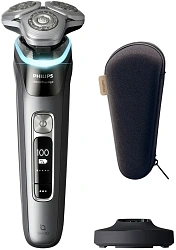 Бритва роторная Philips i9000 Prestige XP9202/10 реж.эл.:3 питан.:аккум. серебристый/черный