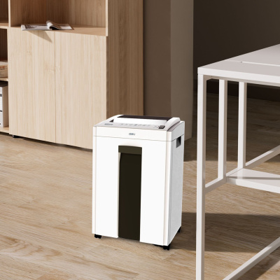 Шредер Deli ET051 белый с автоподачей (секр.P-4) фрагменты 8лист. 16лтр.