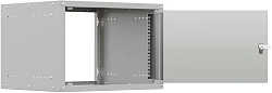 Шкаф коммутационный NTSS (NTSS-WL6U5535GS) настенный 6U 550x350мм пер.дв.стекл несъемн.бок.пан. 30кг серый 270мм 8.3кг 110град. 370мм IP20 укомплектованный