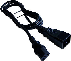 Шнур питания Lanmaster LAN-PP13/20-0.5-BK C13-C20 проводник.:3x0.75мм2 0.5м 220В черный