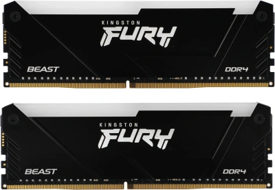 Память DDR4 2x32GB 3200MHz Kingston KF432C16BB2AK2/64 Fury Beast RGB RTL Gaming PC4-25600 CL16 DIMM 288-pin 1.35В dual rank с радиатором Ret