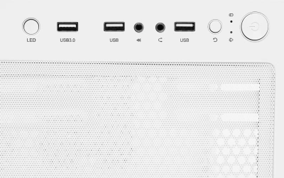 Корпус Formula Crystal Z1 белый без БП ATX 3x120mm 2xUSB2.0 1xUSB3.0 audio bott PSU