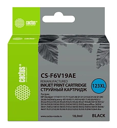 Картридж струйный Cactus CS-F6V19AE 123XL черный (480стр.) (18мл) для HP DeskJet 1110/1111/1112/2130 с чипом