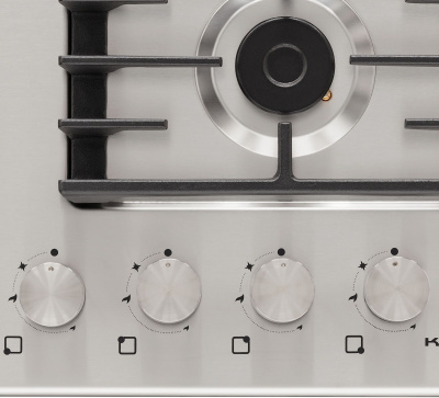 Газовая варочная поверхность Krona Hagel 60 IX W нержавеющая сталь