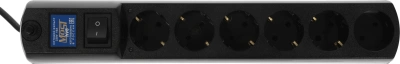 Сетевой фильтр Most HV6 5м (6 розеток) черный (коробка)