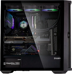 Корпус Zalman Z10 черный без БП ATX 10x120mm 2x140mm 2xUSB3.0 audio bott PSU