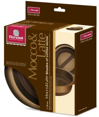 Форма для выпечки Rondell Mocco&Latte RDF-445 кругл. d=18см сталь/силикон коричневый