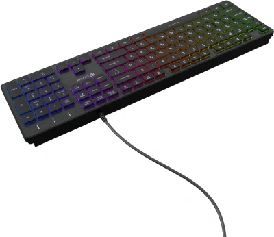 Клавиатура Оклик 550ML черный USB slim Multimedia LED (1061617)