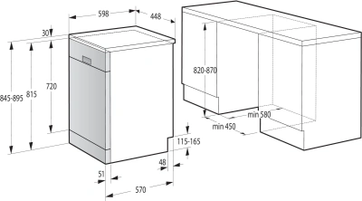 Посудомоечная машина Gorenje GS541D10W (Инвертор-3) белый (узкая) инвертер
