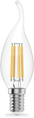 Лампа филам. Gauss Filament 8Вт цок.:E14 свеча 220B св.свеч.бел.теп. (упак.:10шт) (42118)