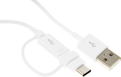 Кабель Samsung EP-DG930DWEGRU USB (m)-USB Type-C (m)/micro USB (m) 1.5м белый