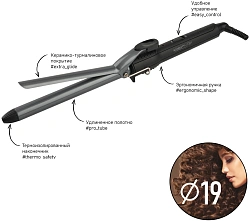 Щипцы Scarlett SC-HS60010 40Вт черный макс.темп.:190С покрытие:керамико-турмалиновое