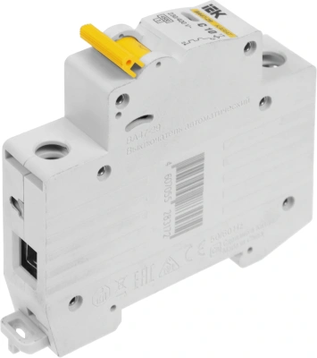 Выключатель автоматический IEK MVA20-1-010-C ВА47-29 10A тип C 4.5kA 1П 230/400В 1мод белый (упак.:1шт)