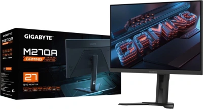 Монитор Gigabyte 27" M27QA черный IPS LED 0.5ms 16:9 HDMI матовая HAS 1000:1 350cd 178гр/178гр 2560x1440 180Hz FreeSync DP QHD USB 5.15кг