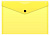 Конверт на кнопке Бюрократ Double Neon DNEPK804A5YEL A5 гориз. пластик 0.15мм желтый