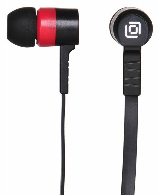 Наушники внутриканальные Оклик HP-S-220 1.1м черный/красный проводные в ушной раковине (D2-1B/R)