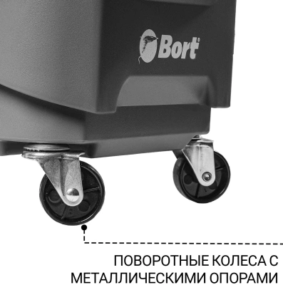 Строительный пылесос Bort BAX-700 1600Вт (уборка: сухая/влажная) серый