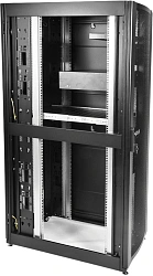 Шкаф серверный ЦМО (ШТК-СП-42.8.12-88АА-9005) напольный 42U 800x1200мм пер.дв.перфор.2ств. 2 бок.пан. задн.дв.перфор.2-хст. направл.под винты 1350кг черный 883мм 174кг 120град. 1950мм IP20 сталь
