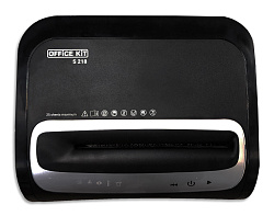 Шредер Office Kit S218 (1,9x13) черный (секр.P-5) фрагменты 22лист. 30лтр. скрепки скобы пл.карты CD