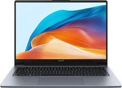 Ноутбук Huawei MateBook D 14 MDG-X Core i5 13420H 16Gb SSD512Gb Intel UHD Graphics 14" IPS FHD (1920x1200) без ОС grey space WiFi BT Cam (53014BSB)