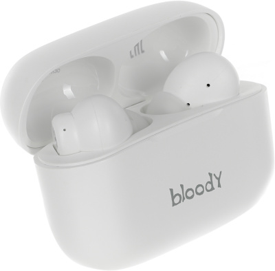 Гарнитура внутриканальные A4Tech Bloody M30 белый беспроводные bluetooth в ушной раковине (M30 (WHITE))