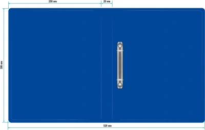 Папка на 2-х кольцах Silwerhof Eco A4 пластик 0.5мм кор.18мм синий