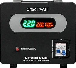 Стабилизатор напряжения Smartwatt AVR Tower 3000RF 3000ВА черный