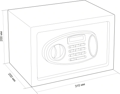 Сейф мебельный Cactus CS-SF-E20 взломостойкий 200x310x200мм электронный