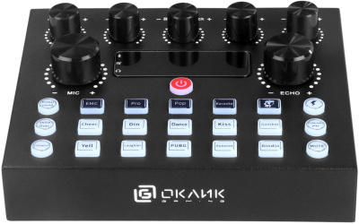 Микрофон проводной Оклик SM-600G 2.5м черный