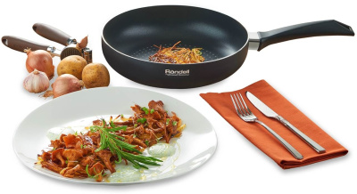 Сковорода Rondell Arabesco RDA-778 круглая 28см покрытие: Xylan Plus ручка несъемная (без крышки) серый