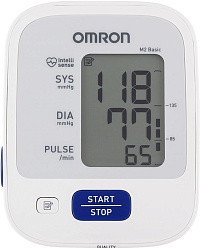 Тонометр автоматический Omron M2 Basic (HEM-7121-ARU) с адаптером
