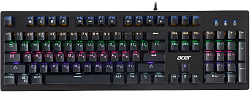 Клавиатура Acer OKW127 механическая черный USB Multimedia for gamer LED (ZL.KBDEE.00H) кабель 1.8м