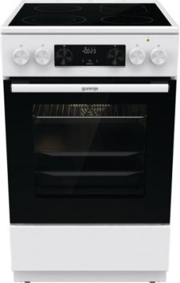 Плита Электрическая Gorenje GECS5C70WA белый/черный стеклокерамика (без крышки)