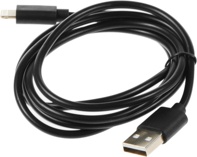 Кабель Buro USB-IP-1.2B2A USB (m)-Lightning (m) 1.2м черный