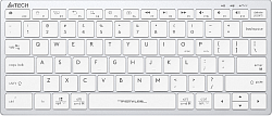 Клавиатура A4Tech FX51 белый USB slim (FX51 WHITE) кабель 1.5м