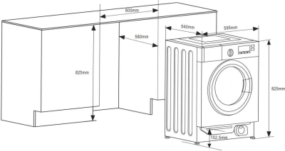 Стиральная машина Maunfeld MBWM1486S класс:A+++ загрузка до 8кг отжим:1400об/мин белый инвертер