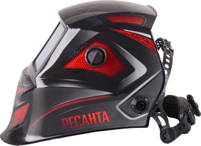 Маска сварщика Ресанта МС-7 филь.:хамел. см.экр.92x42мм черный/красный (65/101)