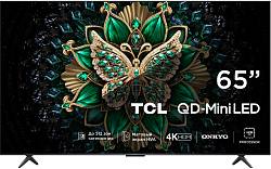 Телевизор LED TCL 65" 65C6K QD-Mini LED Frameless черный 4K Ultra HD 144Hz MEMC DVB-T DVB-T2 DVB-C DVB-S DVB-S2 USB WiFi Smart TV