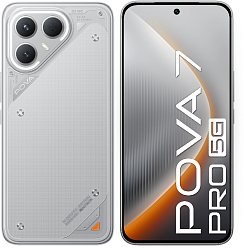 Смартфон Tecno Pova 7 Pro 5G 256Gb 12Gb серый моноблок 3G 4G 2Sim 6.78" 1224x2720 Android 15 64Mpix 802.11 a/b/g/n/ac/ax NFC GPS GSM900/1800 Protect
