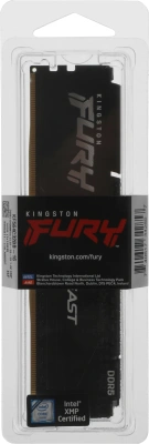 Память DDR5 16GB 6400MHz Kingston KF564C32BB-16 Fury Beast Black RTL Gaming PC5-51200 CL32 DIMM 288-pin 1.4В single rank с радиатором Ret