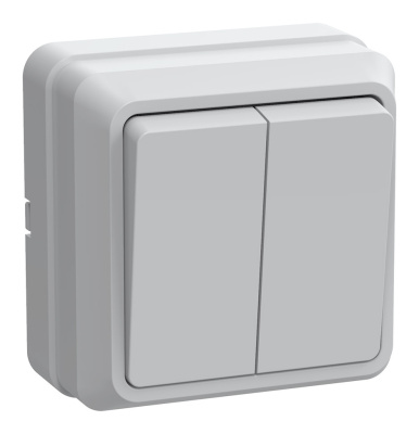 Выключатель IEK Октава откр. 2кл. IP20 белый (EVO20-K01-10-DC)