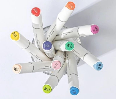 Набор маркеров для скетчинга Deli NS736-40 Nusign круг. кисть/клинов. наконечник двухсторонний 40цв. пластиковая коробка